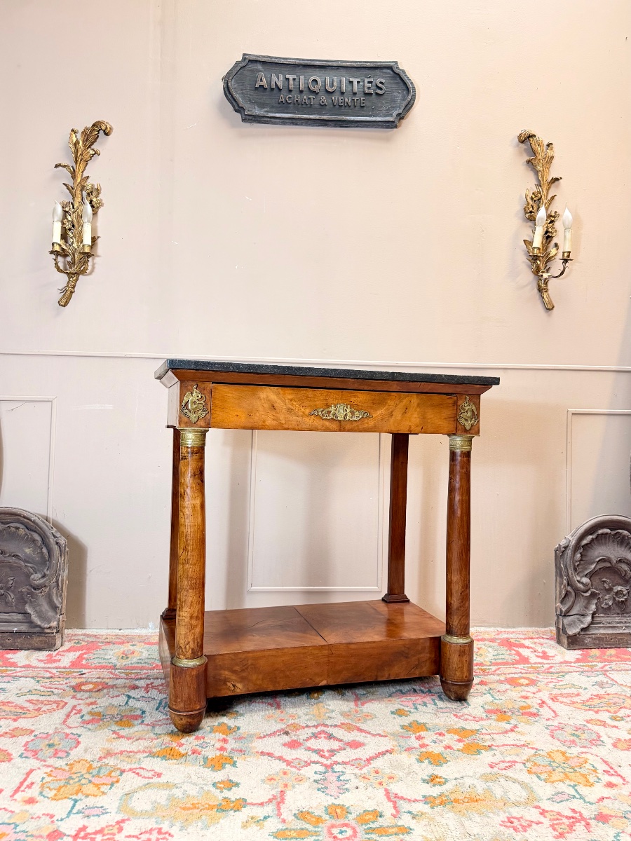Console en acajou d’époque empire XIX eme siècle 