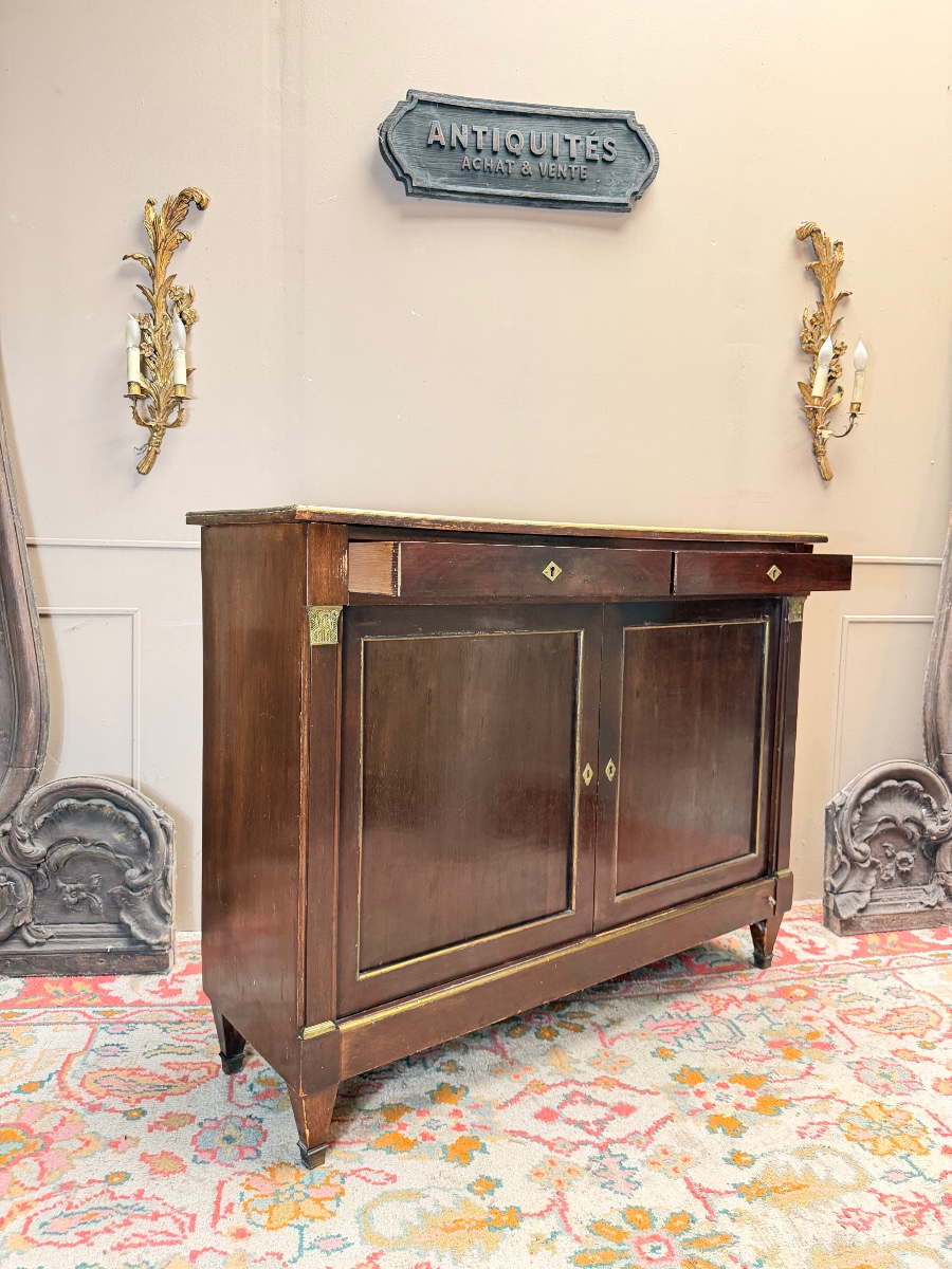19th-century Directoire-style Mahogany Sideboard -photo-2