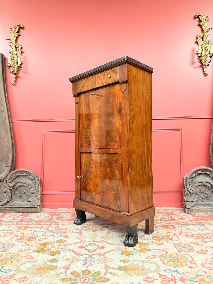 19th-century Empire-style Mahogany Secretary Desk -photo-1