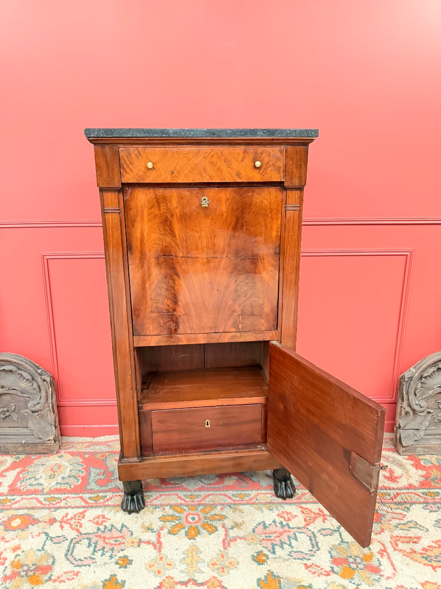 19th-century Empire-style Mahogany Secretary Desk -photo-4