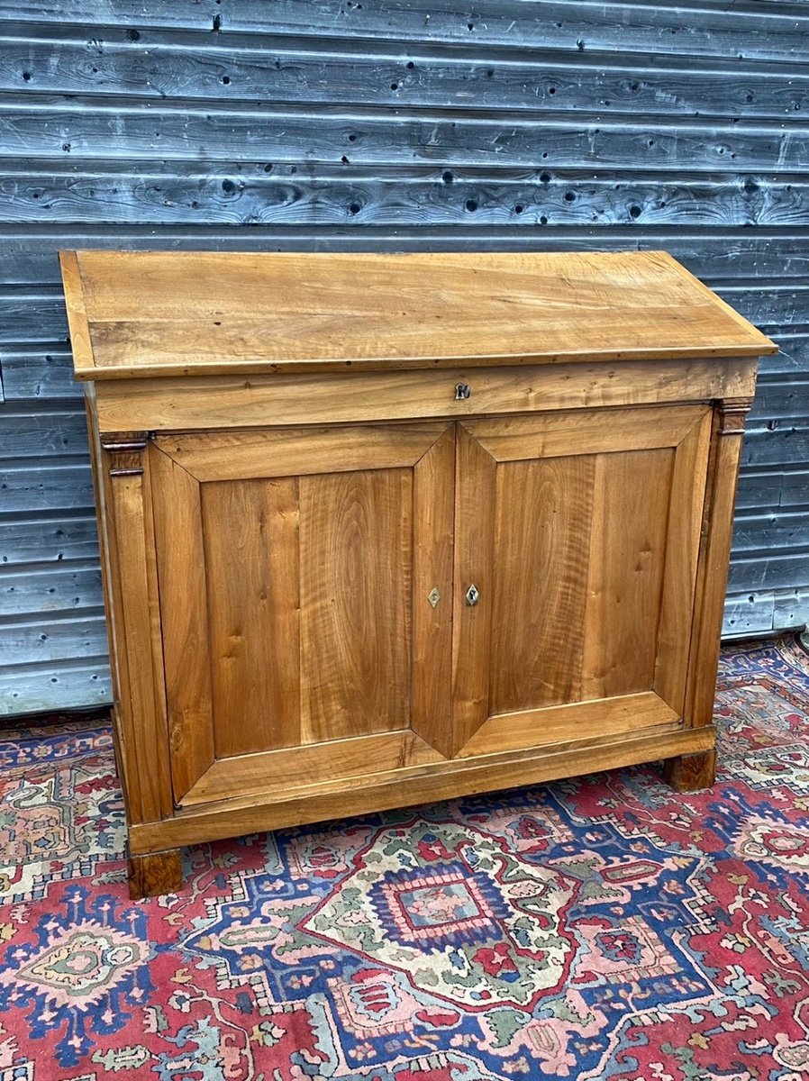 Empire Period Scriban Desk In Walnut XIX Eme Century-photo-3