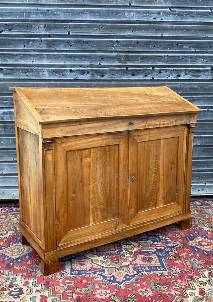 Empire Period Scriban Desk In Walnut XIX Eme Century