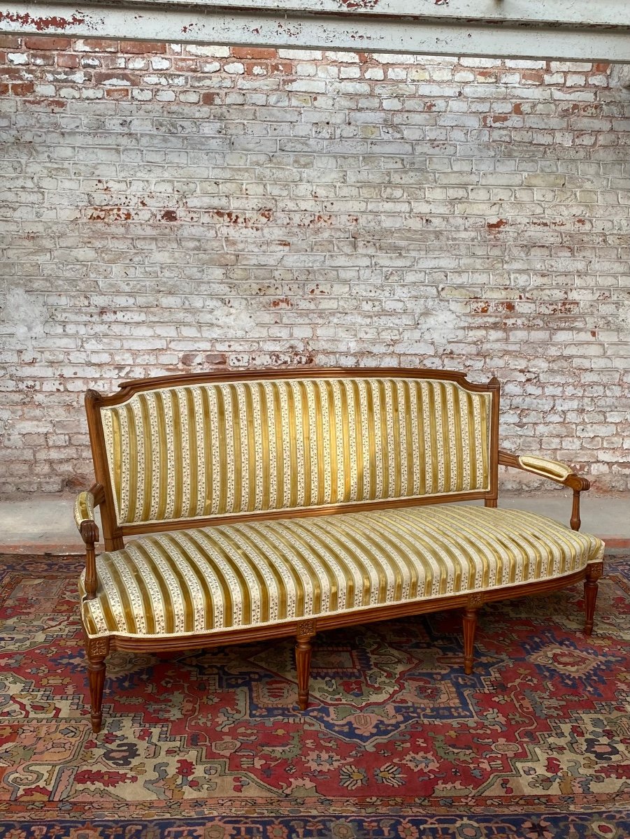 Canapé En Hêtre D’époque Louis XVI XVIII Eme Siècle 