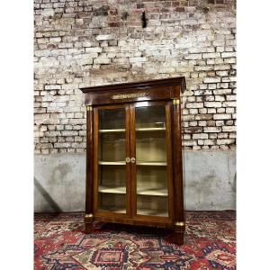 Maison Gouffe Showcase At Support Height In Stamped Empire Style Mahogany