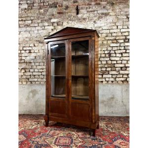 Directoire Style Flamed Mahogany Showcase 19th Century