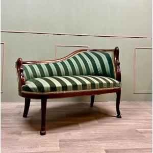 Mahogany Daybed With Swan Neck Empire Style 19th Century 
