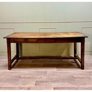 Farm Table In Natural Wood From The 18th Century 