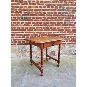 Louis XIII XVII Eme Century Oak Writing Table 