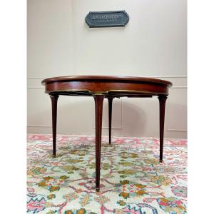 Louis XVI Style Mahogany Dining Table Stamped Mailfert 