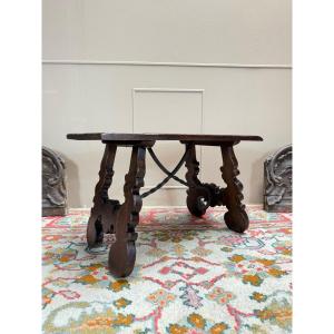Spanish Walnut Coffee Table In Renaissance Style 19th Century 