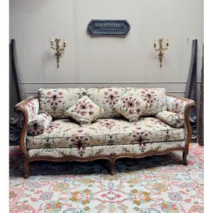 Lit De Travers Dit “à La Turque” En Noyer De Style Louis XV XIX Eme Siècle 
