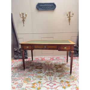 André Mailfert, Mahogany Desk In Louis XVI Style 