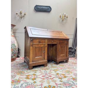 Bureau de pente en noyer d’époque directoire XVIII eme siècle 