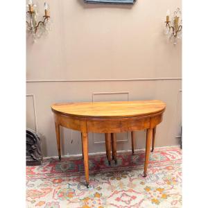 Eighteenth Century Directoire Walnut Half-moon Dining Table