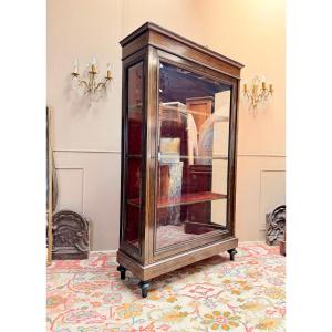 Blackened Wooden Display Case In The Louis XVI Style XIX Eme Siècle