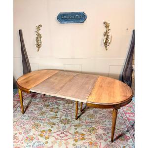Table de salle à manger en noyer de style Louis XVI XIX eme siècle