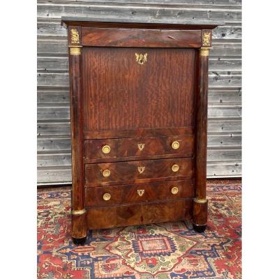 Empire Mahogany Secretary XIX Eme Century