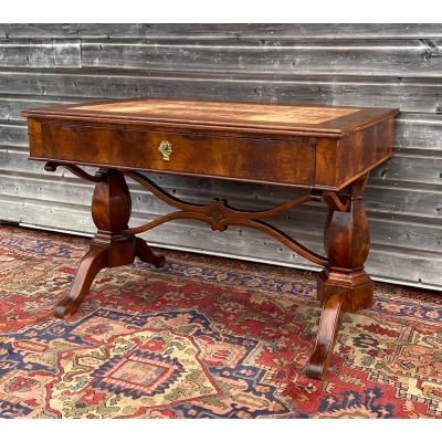 Mahogany Flat Desk Charles X XIX Eme Century