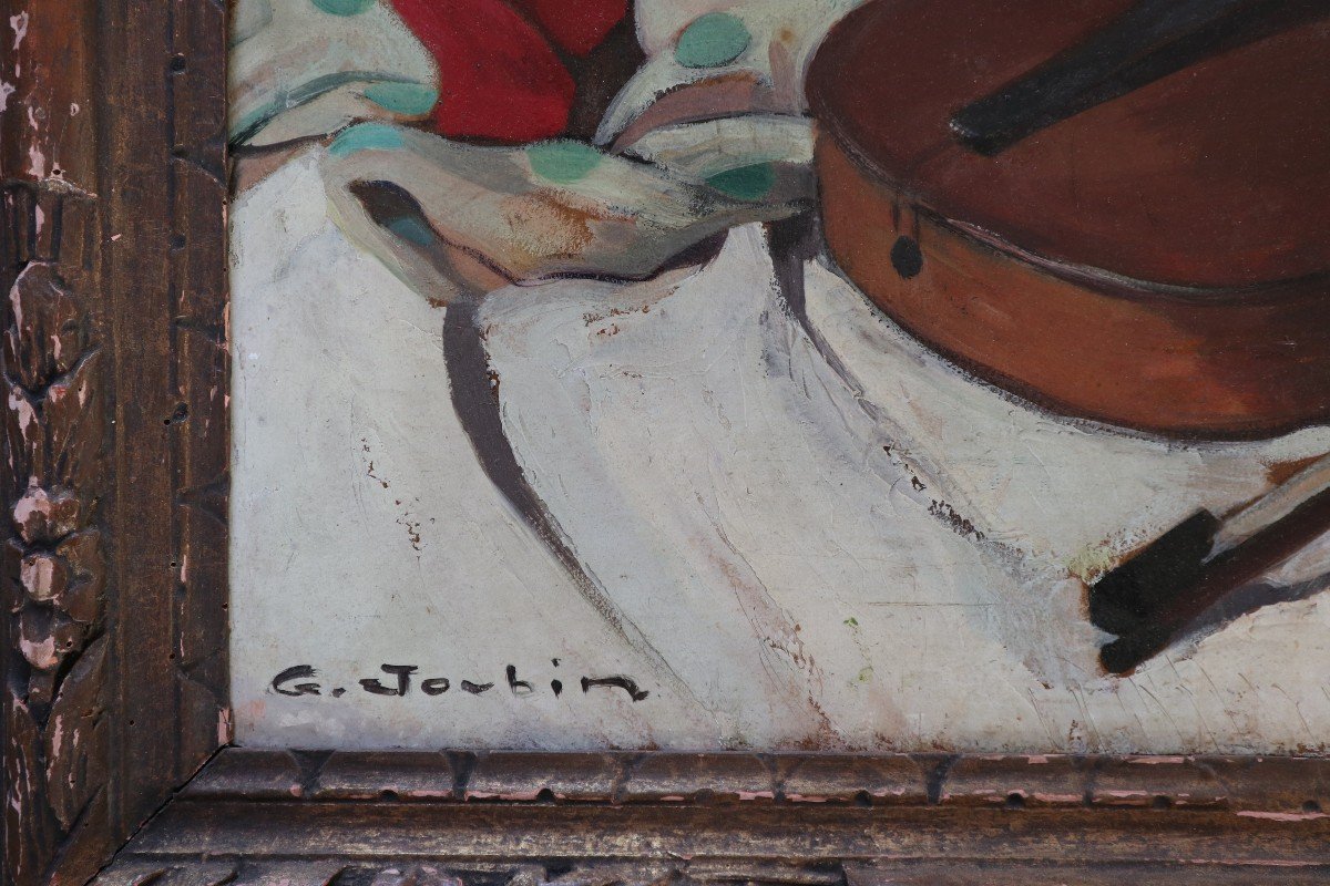 Georges Joubin (1888-1983) - Still Life With Mask And Violin - Paris School-photo-3
