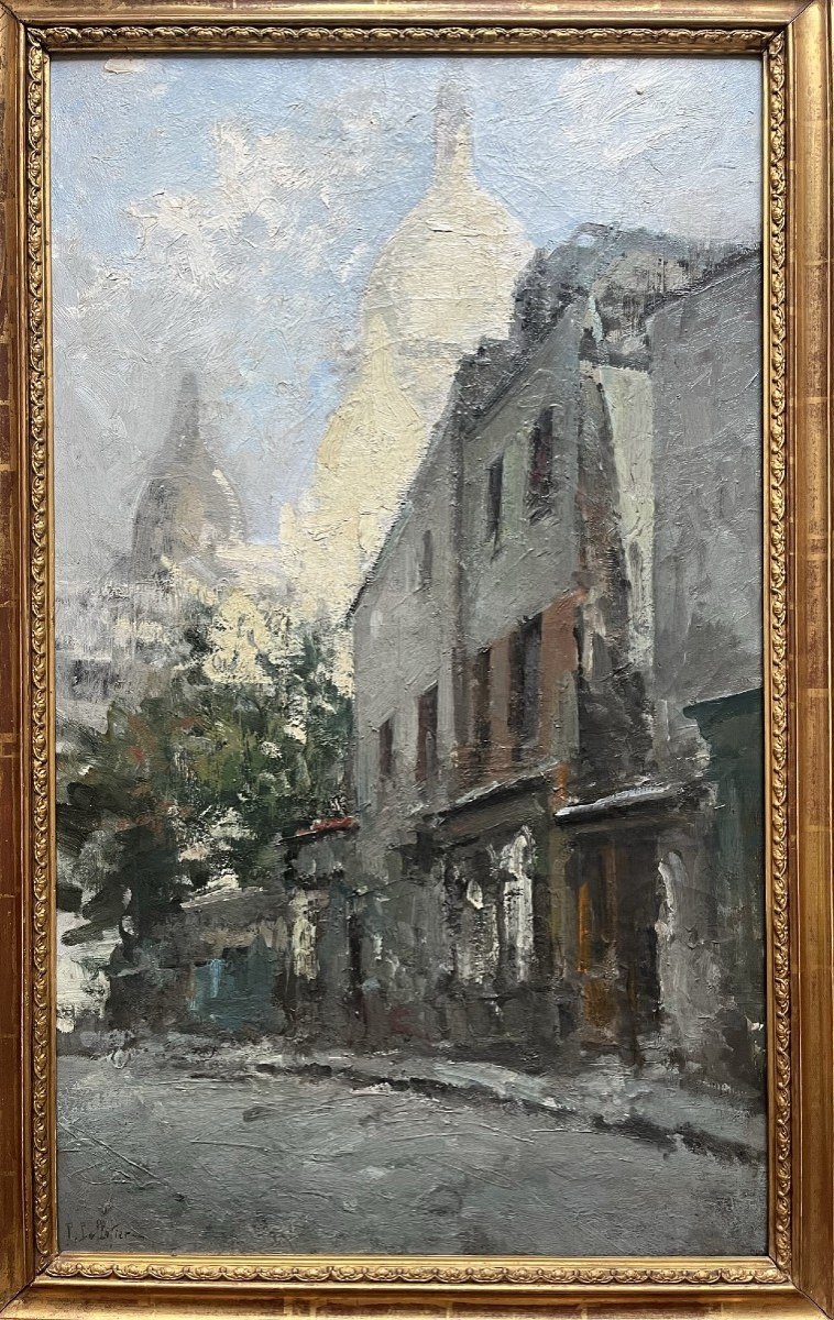 Pierre Jacques Pelletier - Large Oil On Canvas - Montmartre - Paris-photo-2