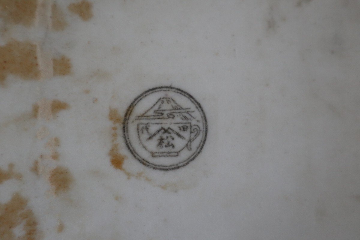 Porcelain Plate From Japan - Samurai Combat - Meiji-photo-2