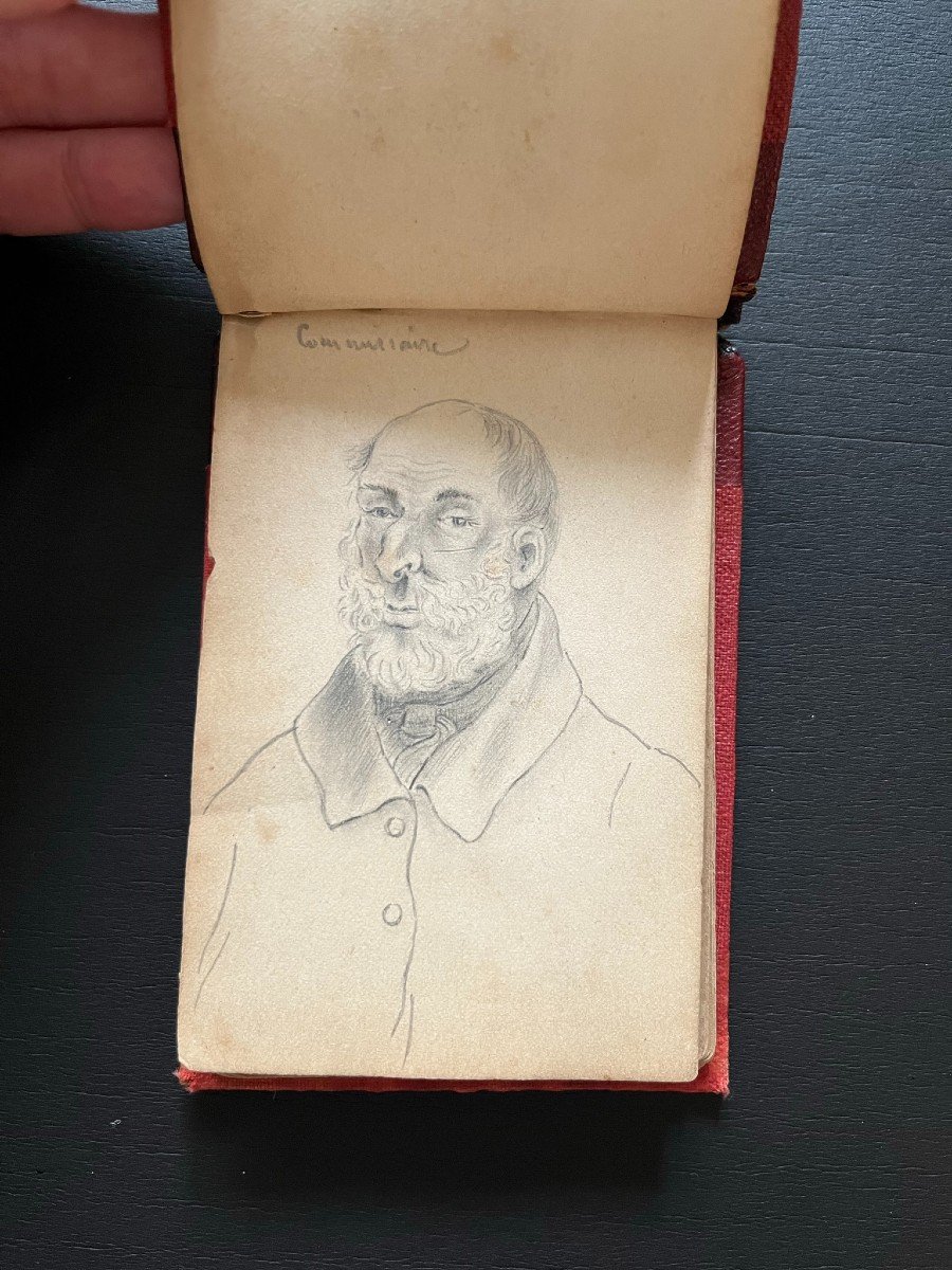 19th Century Drawing Book - 36 Pencil Portraits-photo-1