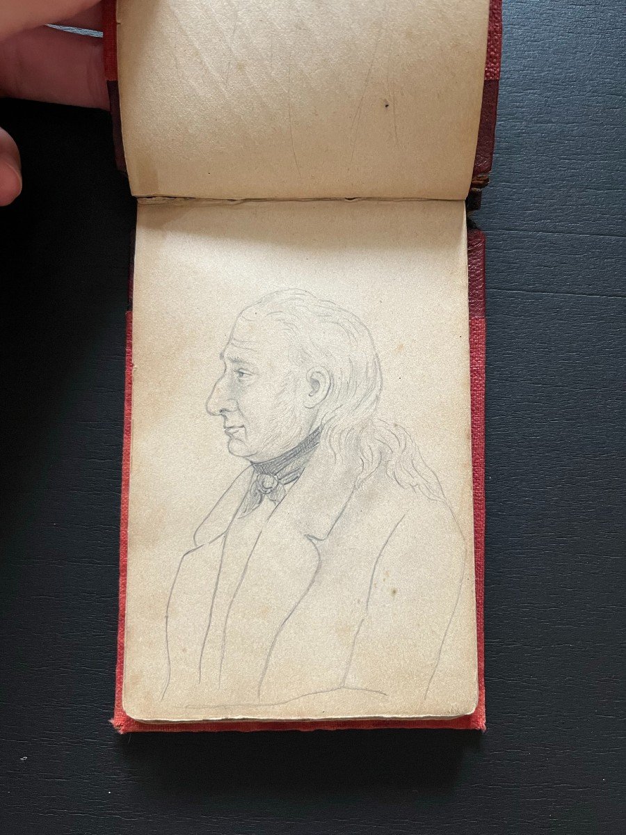 19th Century Drawing Book - 36 Pencil Portraits-photo-3
