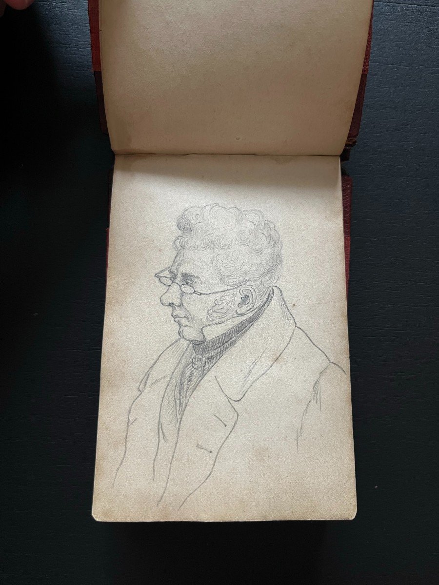 19th Century Drawing Book - 36 Pencil Portraits-photo-4