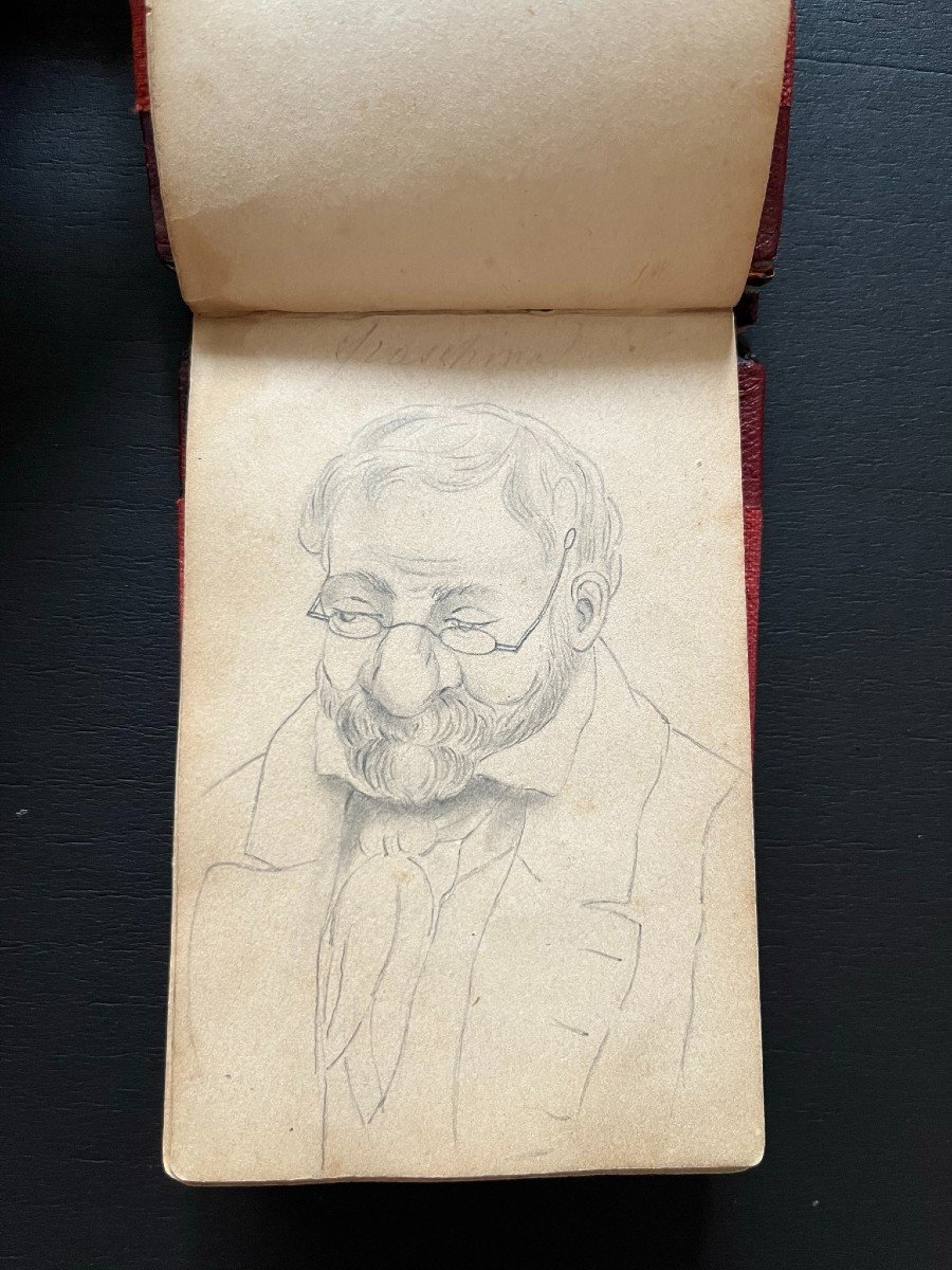 19th Century Drawing Book - 36 Pencil Portraits-photo-5