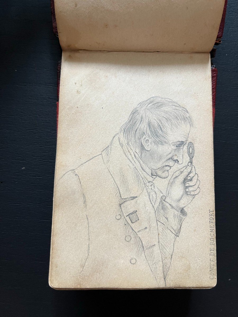 19th Century Drawing Book - 36 Pencil Portraits-photo-6