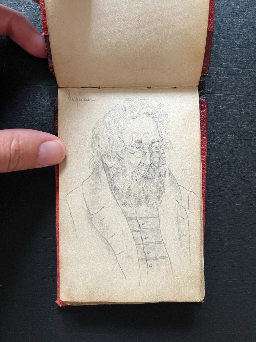19th Century Drawing Book - 36 Pencil Portraits