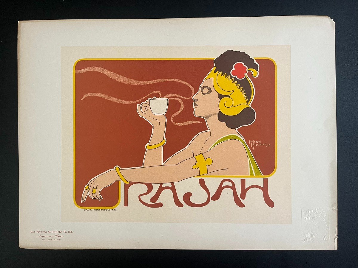 Henri Meunier - Café Rajah - The Masters Of The Poster - Original Plate No. 156