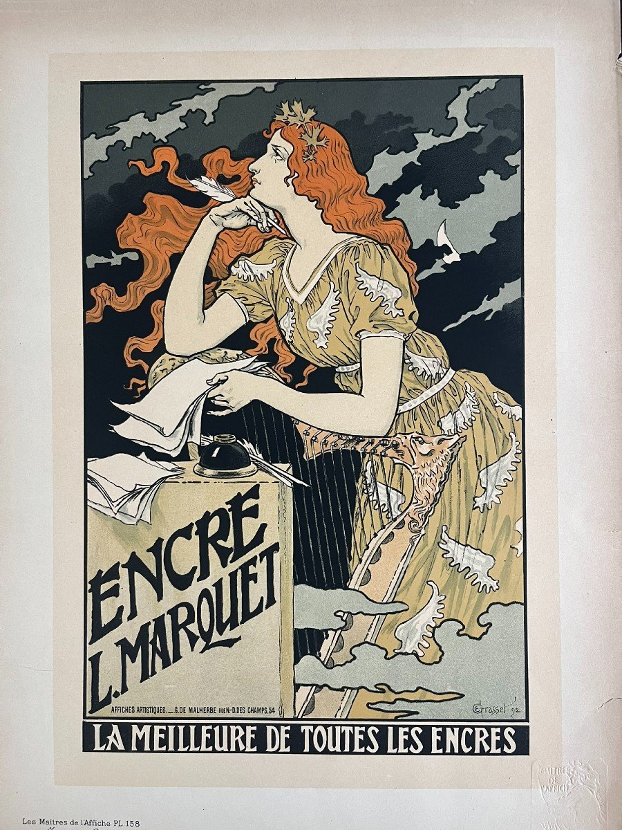 Eugène Grasset - Marquet Ink - The Masters Of The Poster - Original Plate No. 158-photo-2