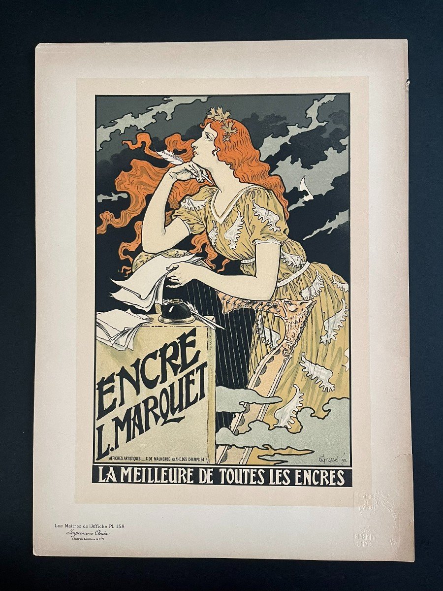Eugène Grasset - Marquet Ink - The Masters Of The Poster - Original Plate No. 158