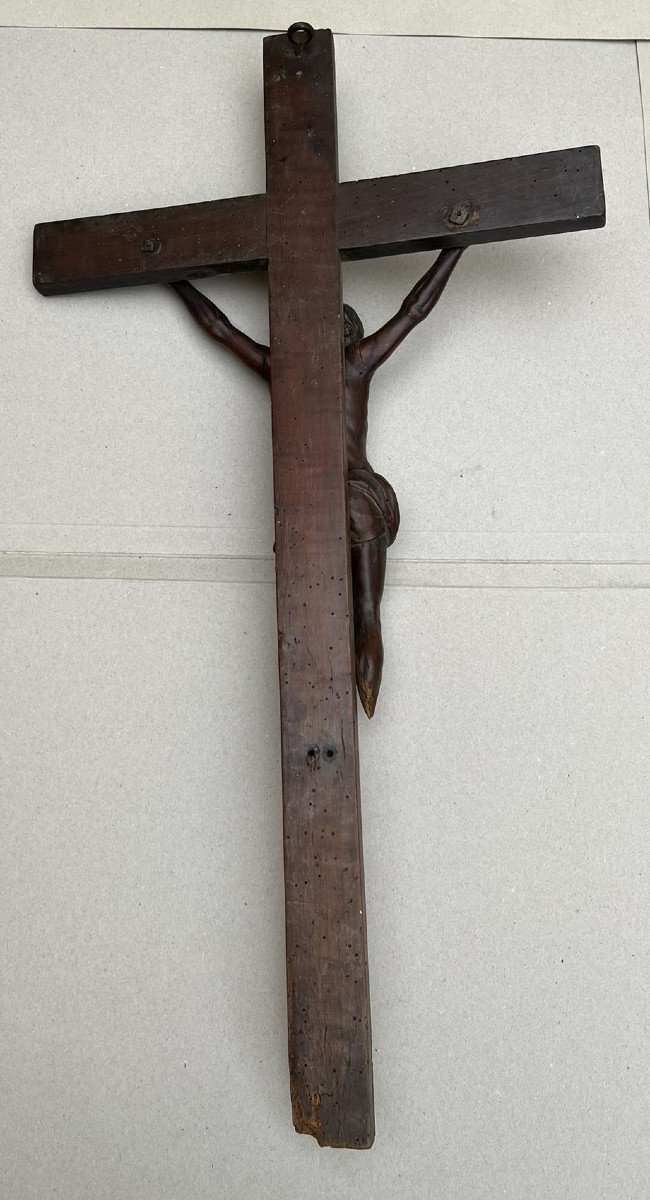 Christ On The Wooden Cross Of Saint Lucy - Bois De Bagard - Circa 1700 - End Of The 17th Century-photo-6