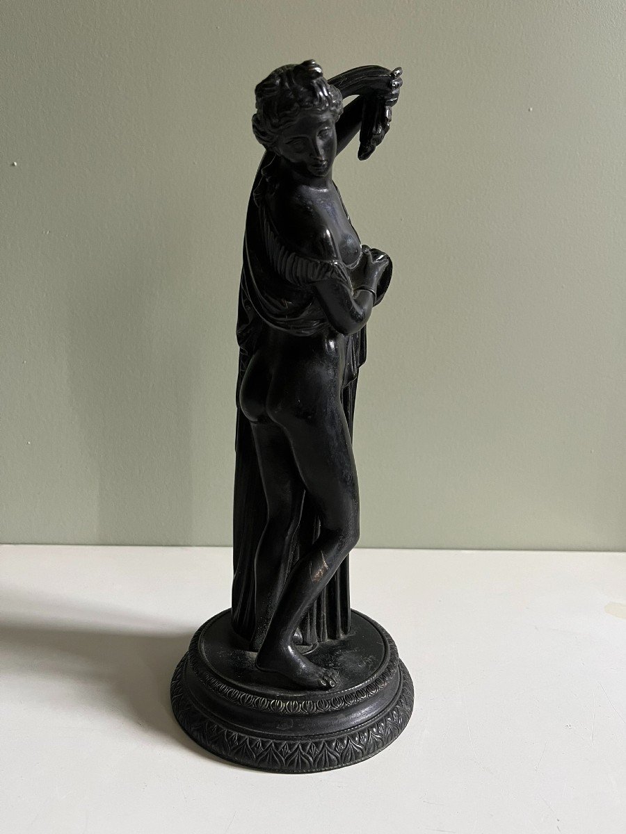Vénus Callipyge - Bronze d'Après l'Antique - Souvenir Du Grand Tour - Patine Noire  - C. 1830-photo-2
