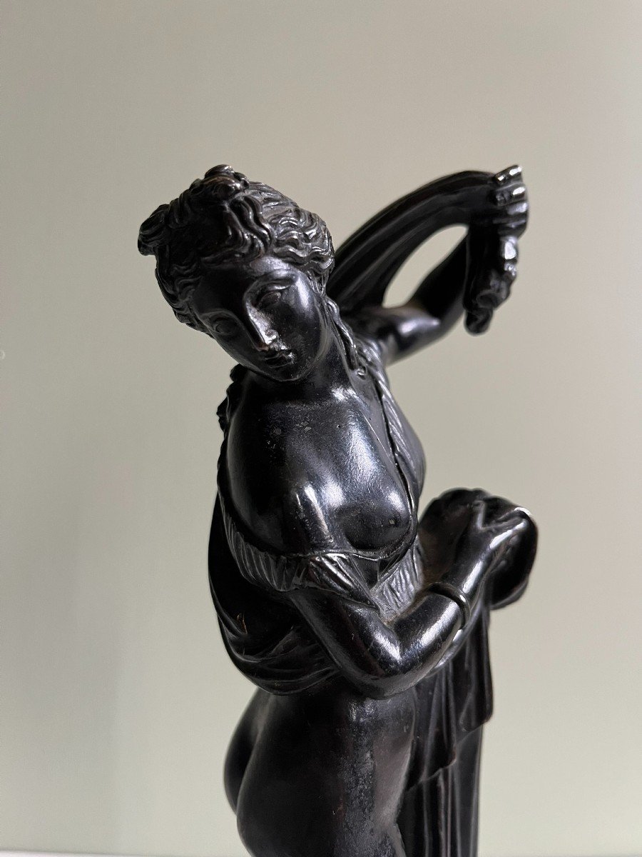 Vénus Callipyge - Bronze d'Après l'Antique - Souvenir Du Grand Tour - Patine Noire  - C. 1830-photo-3