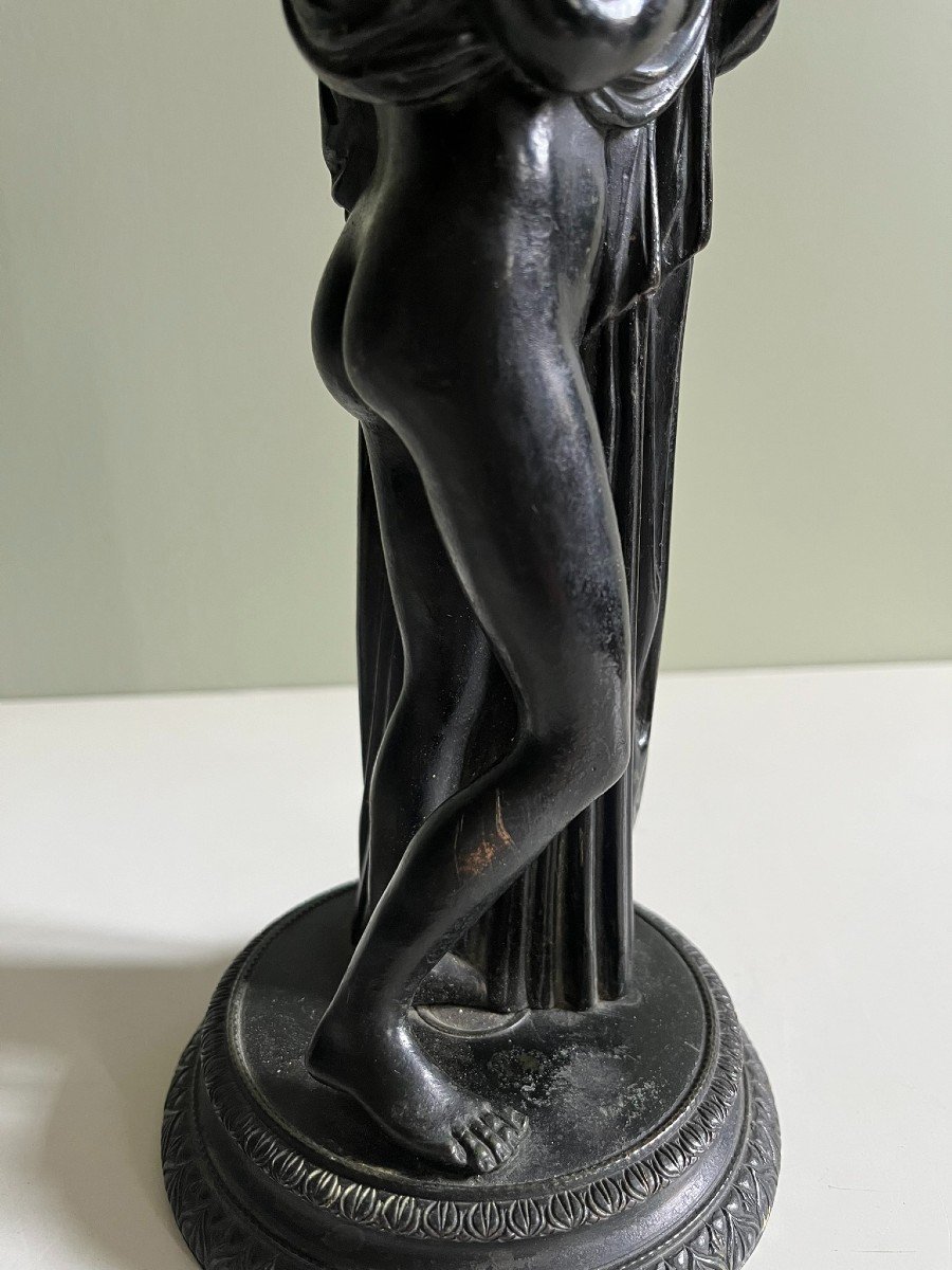 Vénus Callipyge - Bronze d'Après l'Antique - Souvenir Du Grand Tour - Patine Noire  - C. 1830-photo-4