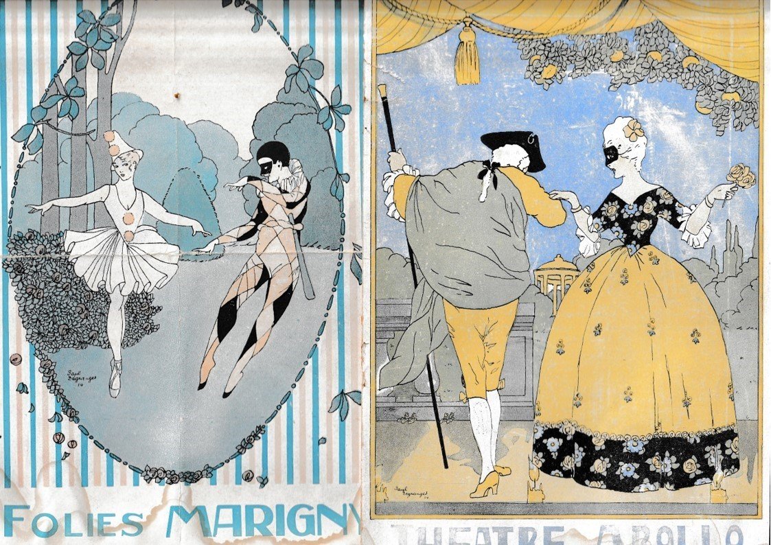 Aquarelle Originale - Projet d'Illustration - Art Déco Japonisant  - Paul Durand Dégranges -photo-2