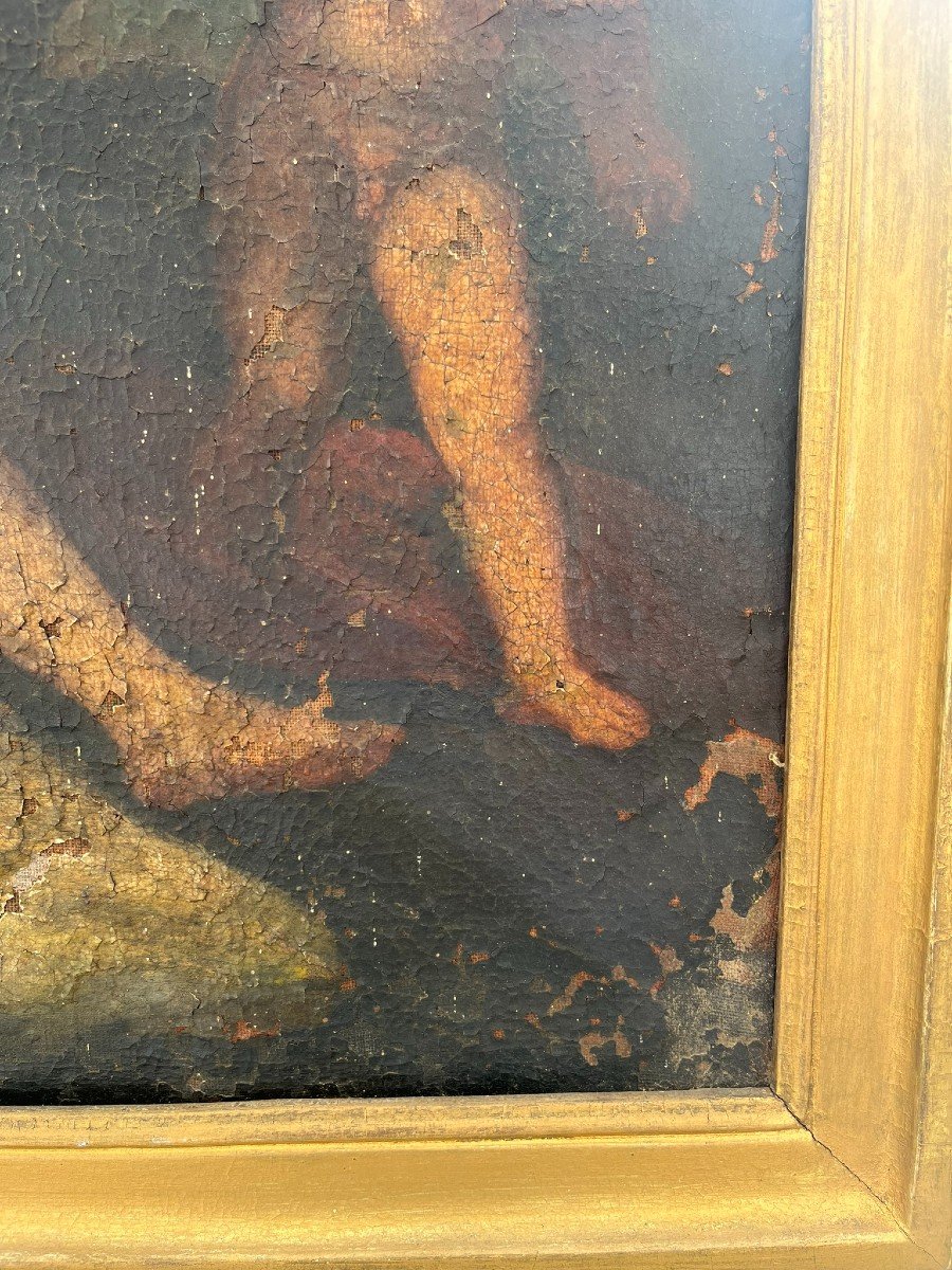 After Titian - Danaé - Oil On Canvas 17th Century - To Be Restored -photo-4