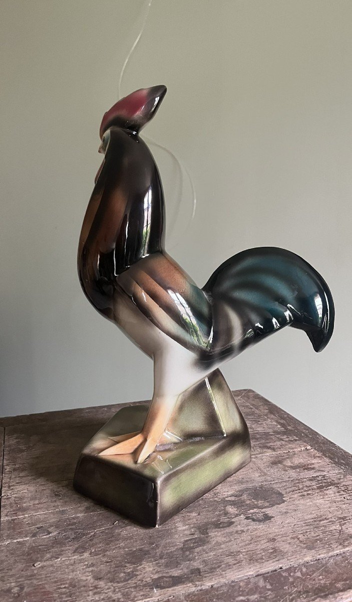 Goldscheider - Coq En Céramique - Art Déco - Circa 1930-photo-4