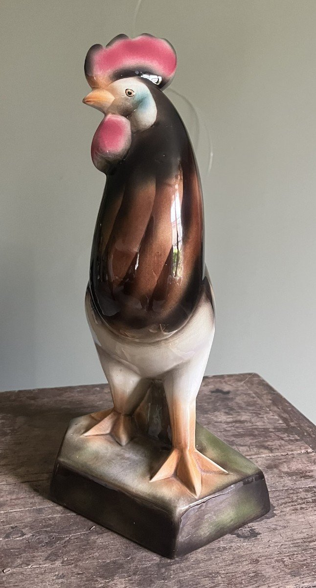 Goldscheider - Coq En Céramique - Art Déco - Circa 1930-photo-1