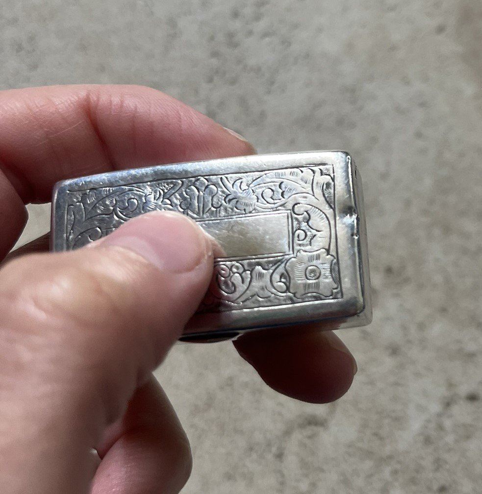  China Or India - Snuff Box In Sterling Silver 19th Century-photo-3