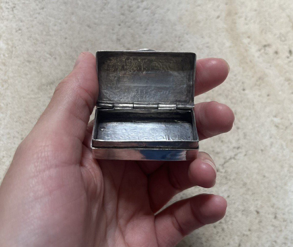  China Or India - Snuff Box In Sterling Silver 19th Century-photo-4