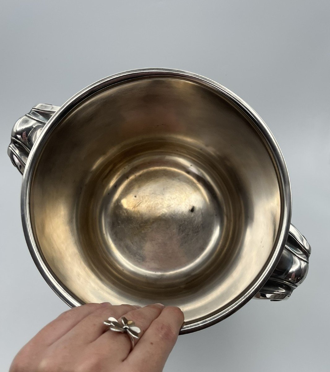 Christofle - Silver Metal Champagne Bucket Model Ormesson - Shell-photo-2