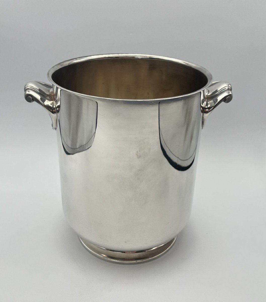 Christofle - Silver Metal Champagne Bucket Model Ormesson - Shell