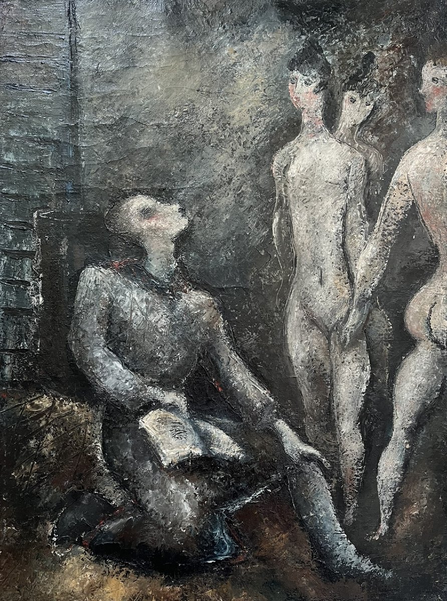 édouard Goerg - Oil On Canvas - Romantic Love - 1928 - Expressionist -photo-3