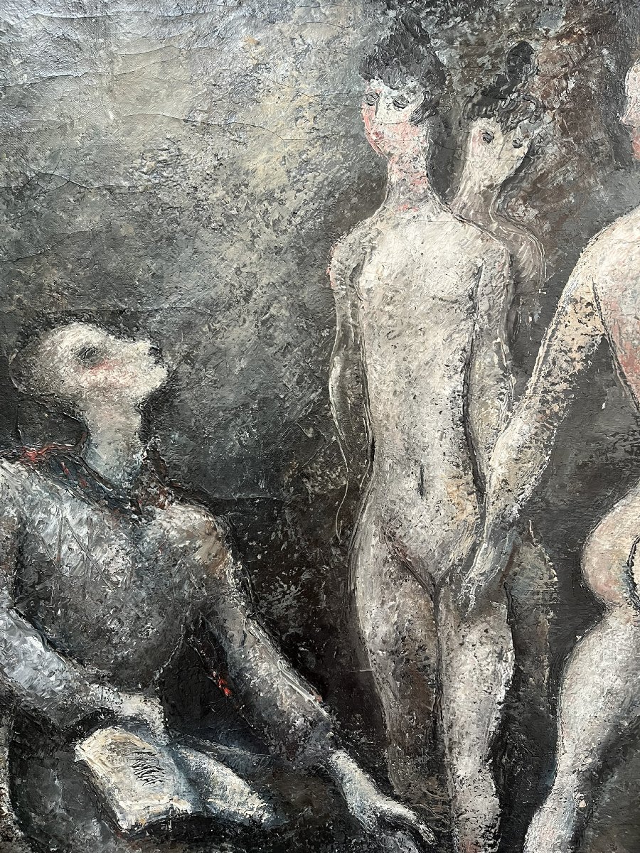 édouard Goerg - Oil On Canvas - Romantic Love - 1928 - Expressionist -photo-4