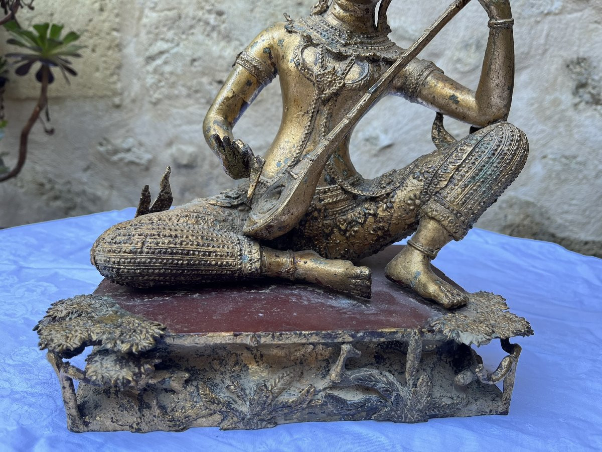 Thaïlande - Statue en Bronze Doré - Zueng - Siam-photo-3