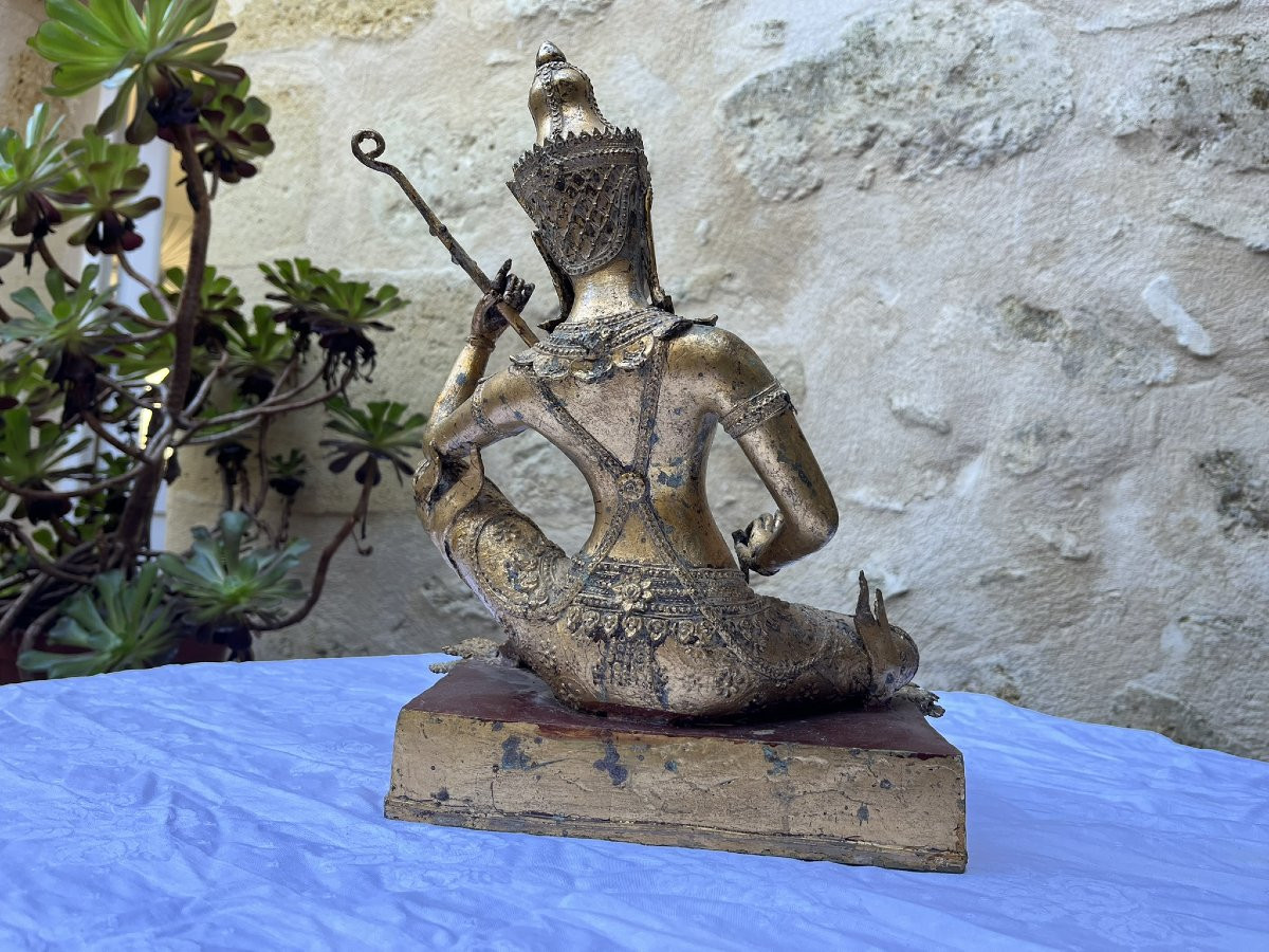 Thaïlande - Statue en Bronze Doré - Zueng - Siam-photo-1